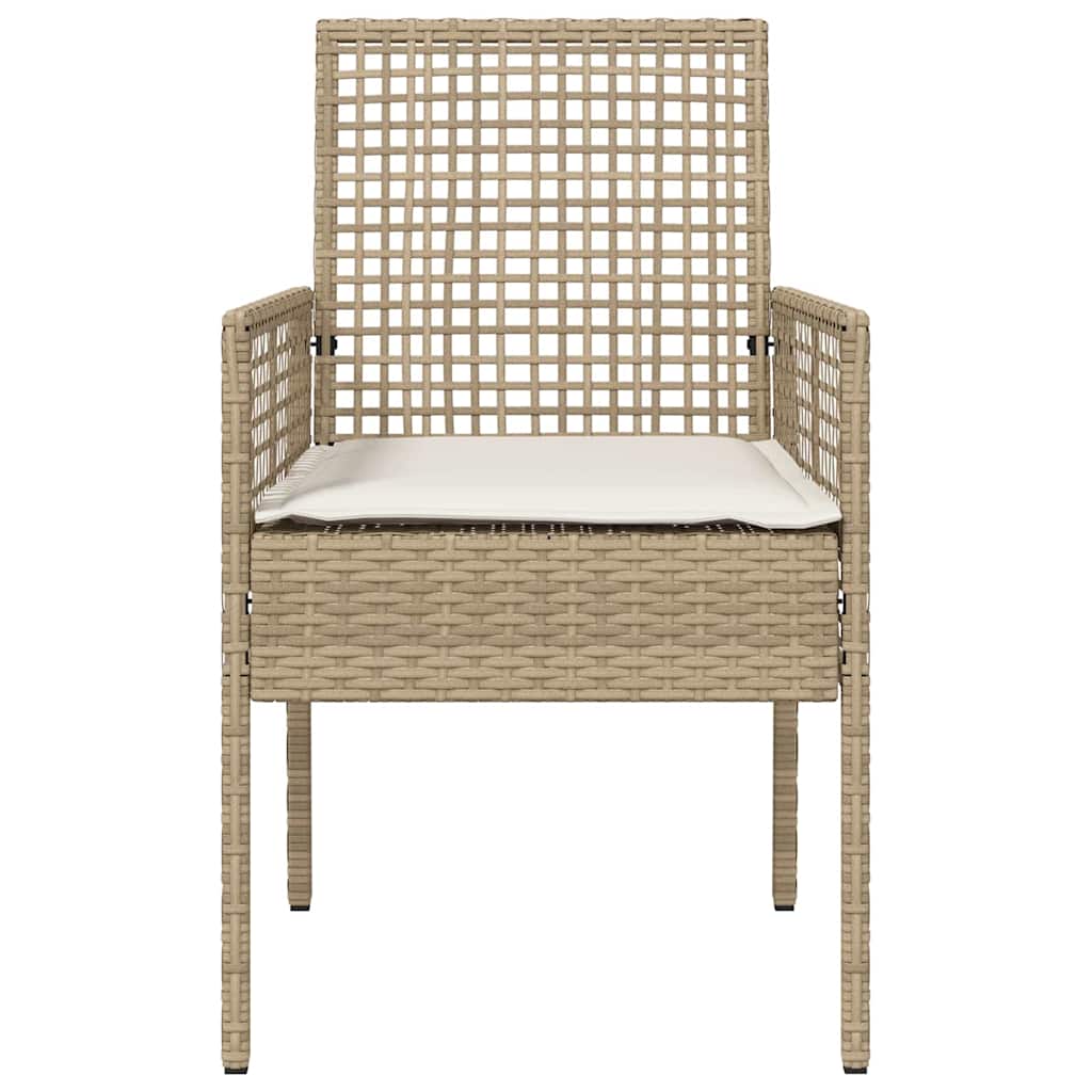 Sedia da Giardino 2 pcs Beige 53 x 60 x 85cm polyrattan