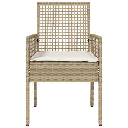 Sedia da Giardino 2 pcs Beige 53 x 60 x 85cm polyrattan