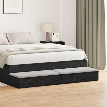 Cassetti per letto Rovere nero 150 x 36.5 x 16.5 cm