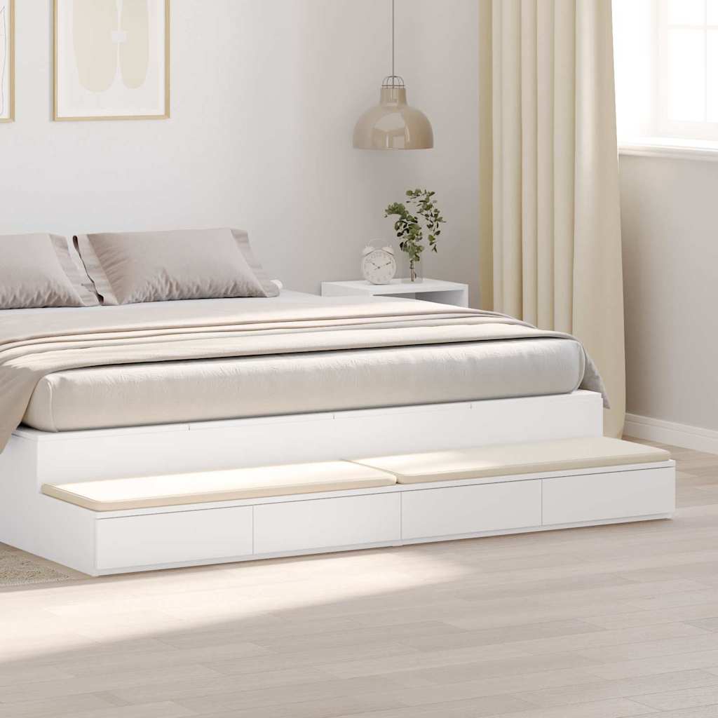 Cassetti per letto con cassetto Bianco 180 x 36.5 x 16.5 cm