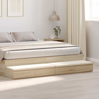 Cassetti per letto rovere sonoma 180 x 36.5 x 16.5 cm