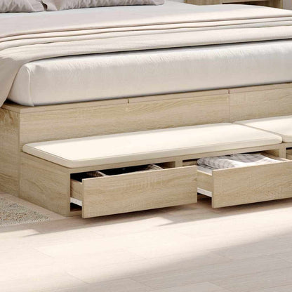 Cassetti per letto rovere sonoma 180 x 36.5 x 16.5 cm