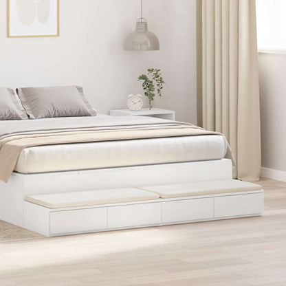 Cassetti per letto con cassetto Bianco 135 x 36.5 x 16.5 cm