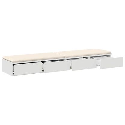 Cassetti per letto con cassetto Bianco 135 x 36.5 x 16.5 cm