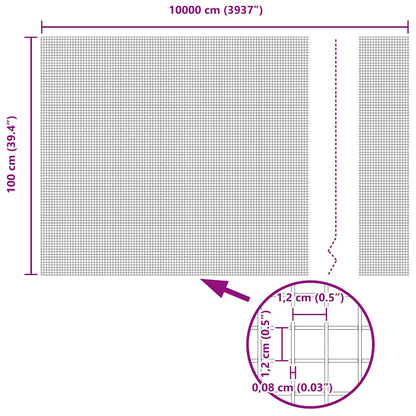 Recinzione in Rete Saldato Verde 1 x 100 m