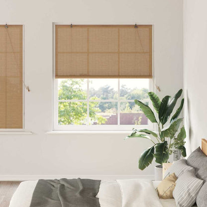Tenda a rullo con tende Marrone 140 x 160 cm Bambù | homemem39