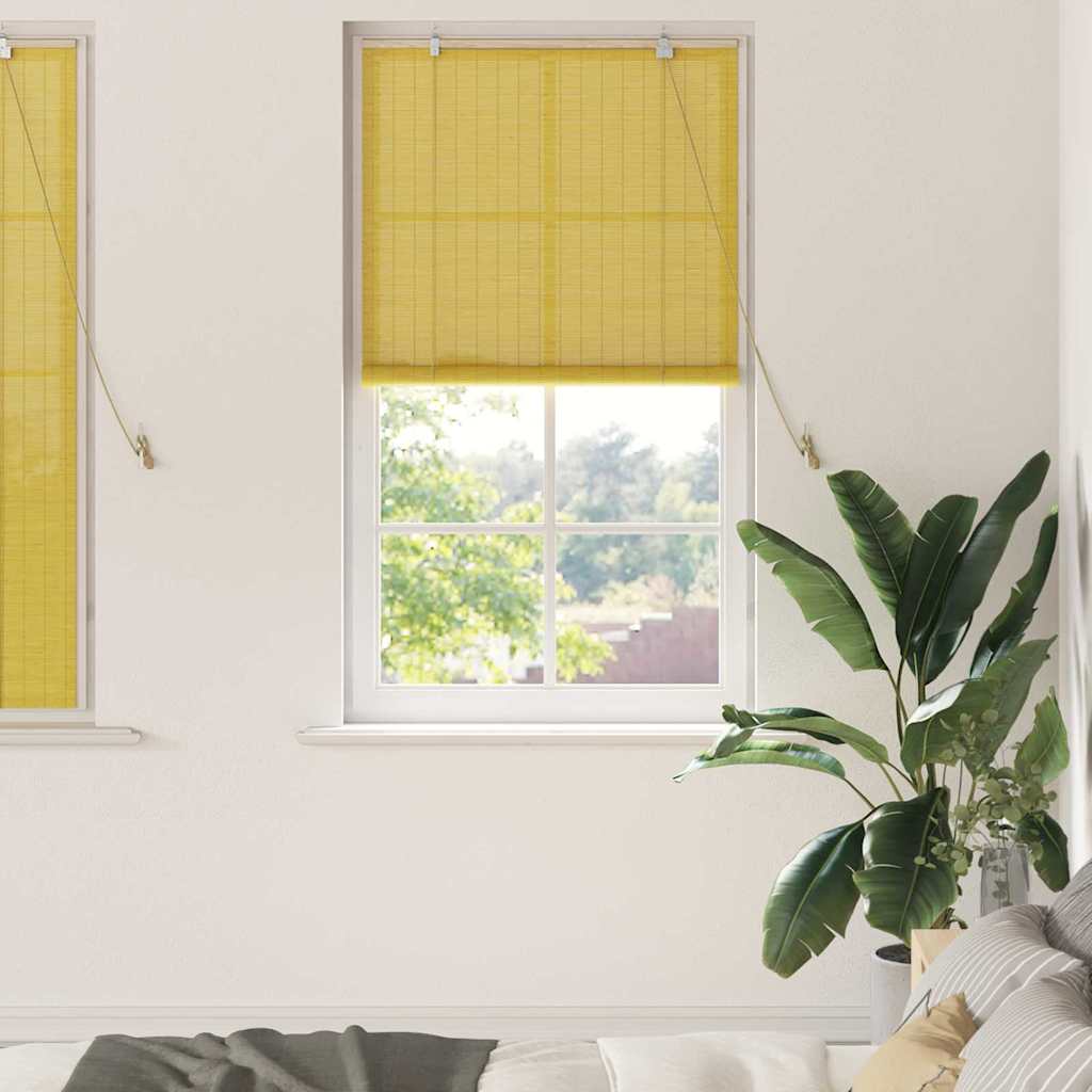 Tenda a rullo con tende Giallo 90 x 160 cm Bambù | homemem39