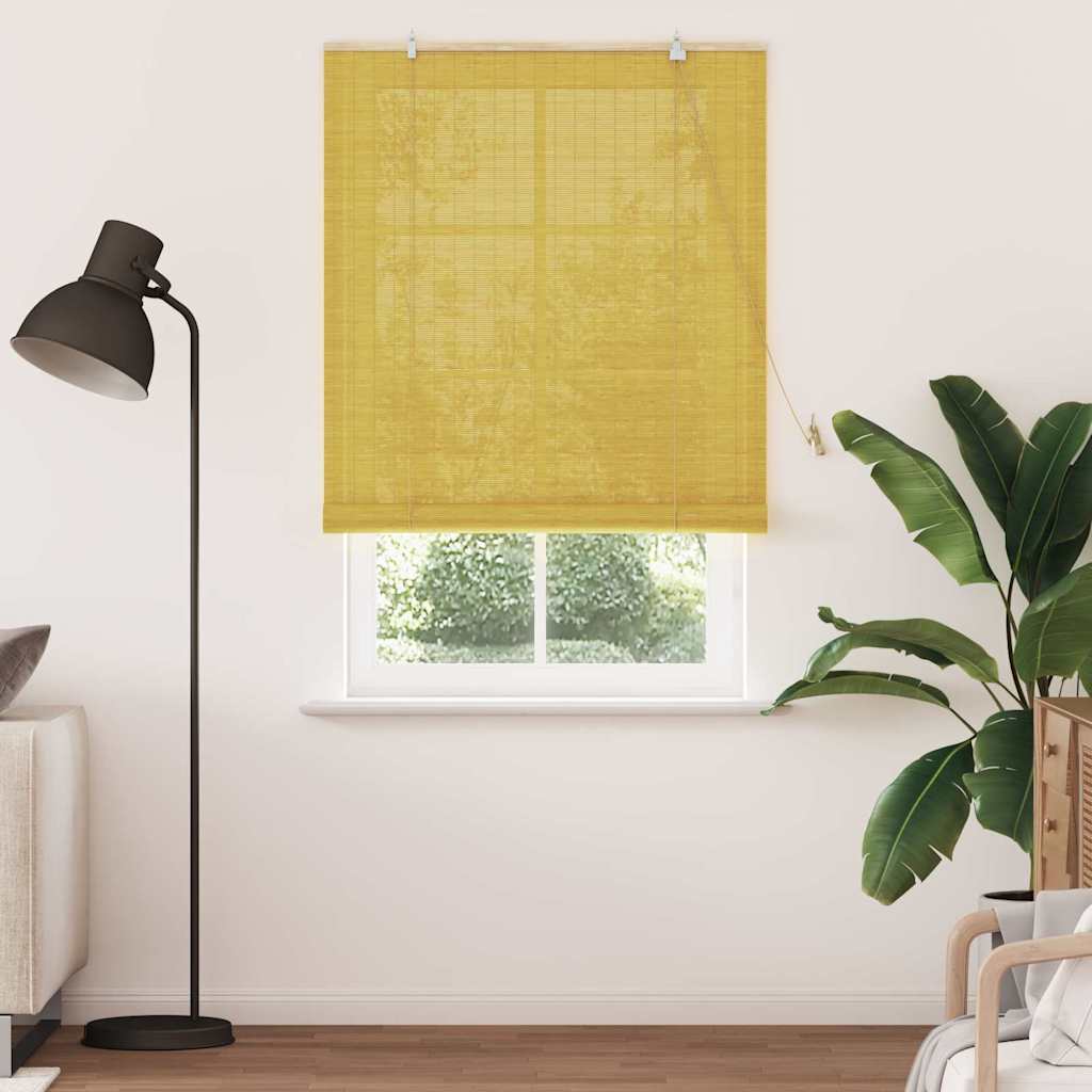 Tenda a rullo con tende Giallo 100 x 220 cm Bambù | homemem39