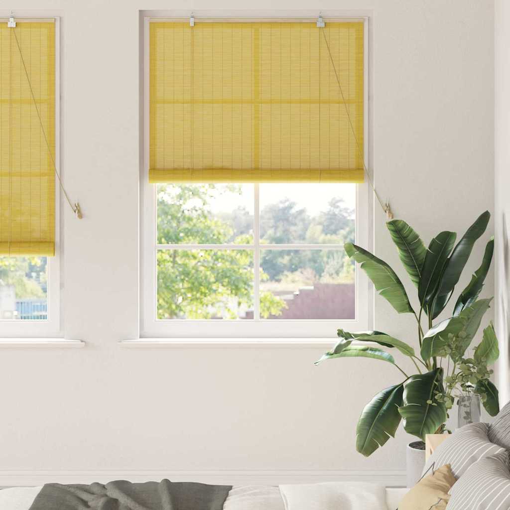Tenda a rullo con tende Giallo 110 x 220 cm Bambù | homemem39