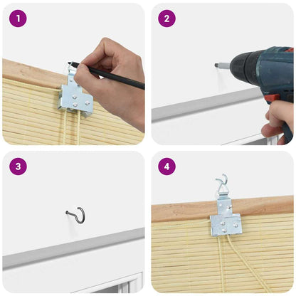 Tenda a rullo con tende Natura 90 x 160 cm Bambù | homemem39