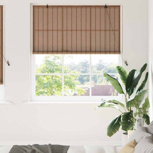 Tenda a rullo con tende Marrone 150 x 220 cm Bambù | homemem39