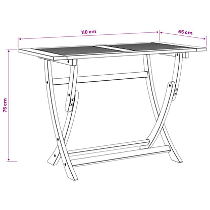 Tavolo Rettangolare Sydney Marrone 110 x 55 x 75 cm | homemem39