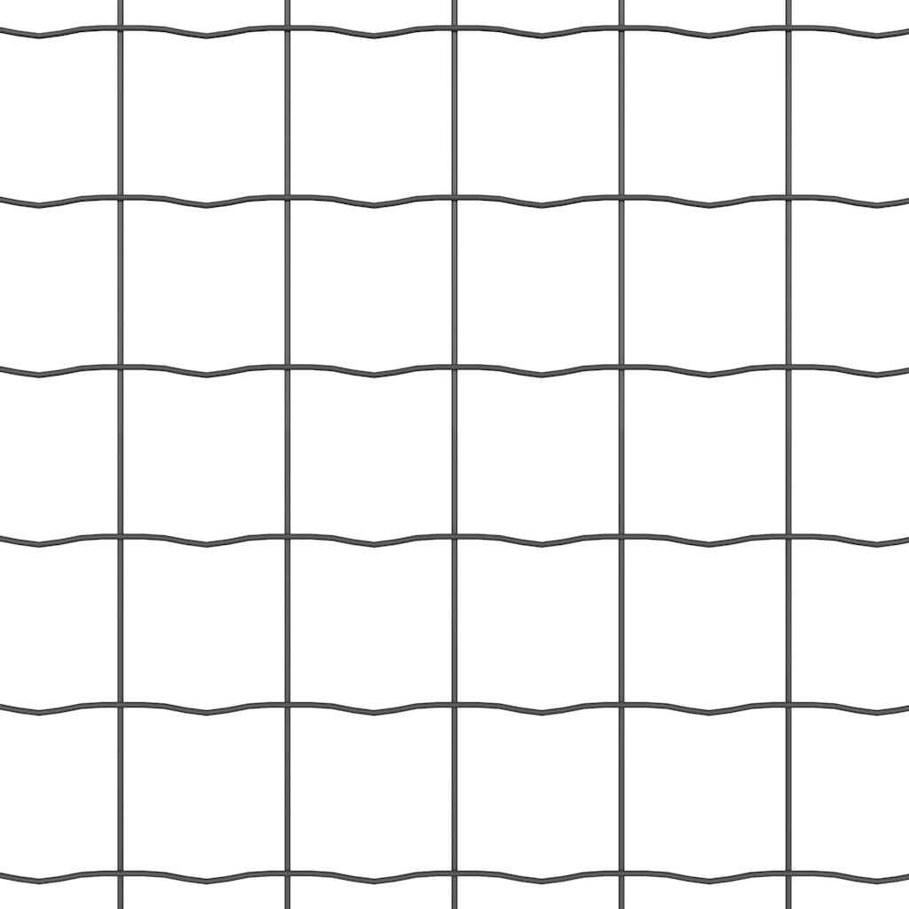 Recinzione Euro Grigio 1 x 25 m Ferro rivestito in PVC | homemem39