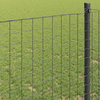 Recinzione Euro Grigio 1 x 25 m Ferro rivestito in PVC | homemem39