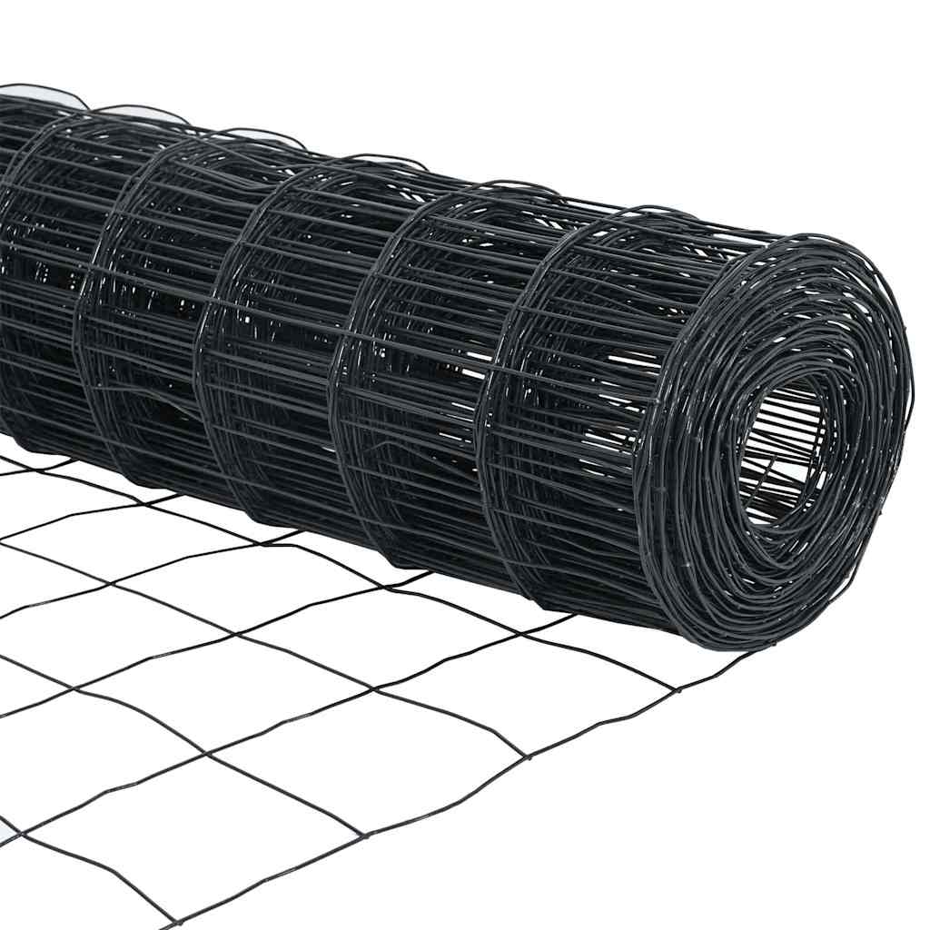 Recinzione Euro Grigio 0,4 x 25 m Ferro rivestito in PVC | homemem39