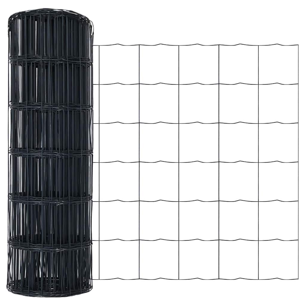 Recinzione Euro Grigio 0,4 x 25 m Ferro rivestito in PVC | homemem39