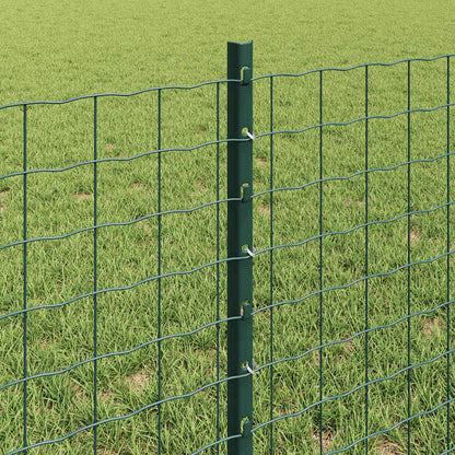 Palo della recinzione 22 pcs Verde 100 cm Acciaio | homemem39