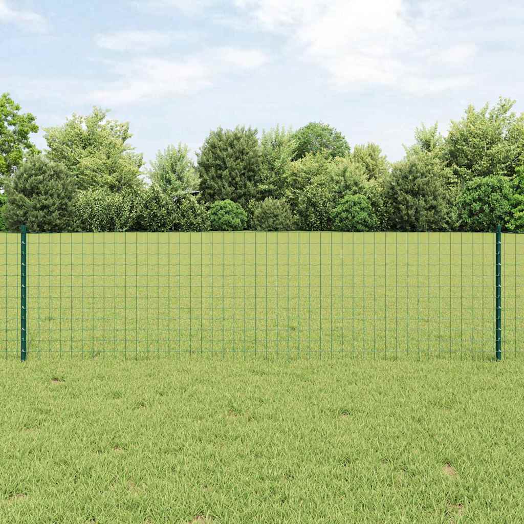 Palo della recinzione 22 pcs Verde 100 cm Acciaio | homemem39