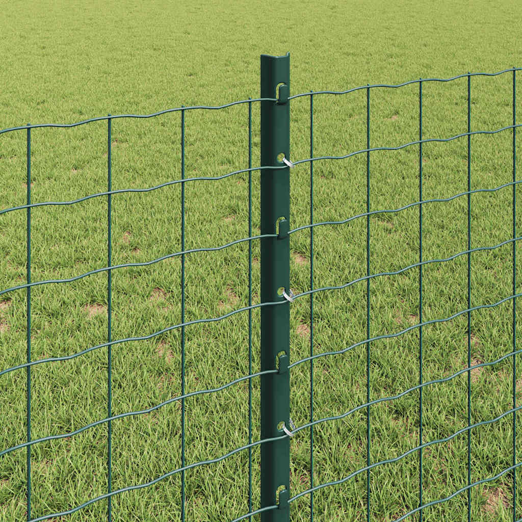 Palo della recinzione 22 pcs Verde 120 cm Acciaio | homemem39
