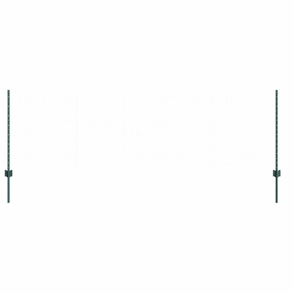 Palo della recinzione 44 pcs Verde 120 cm Acciaio | homemem39
