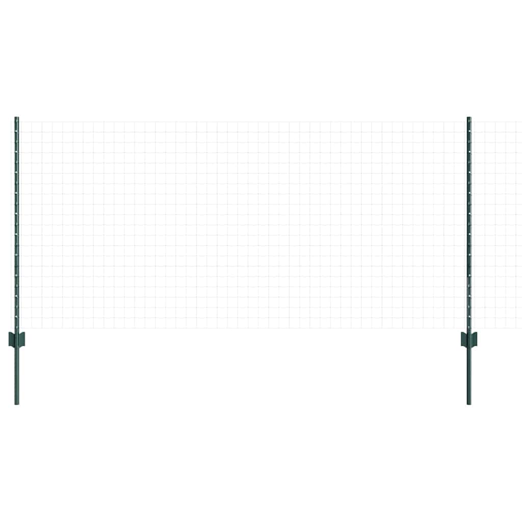 Palo della recinzione 44 pcs Verde 140 cm Acciaio | homemem39