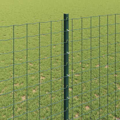 Palo della recinzione 22 pcs Verde 200 cm Acciaio | homemem39
