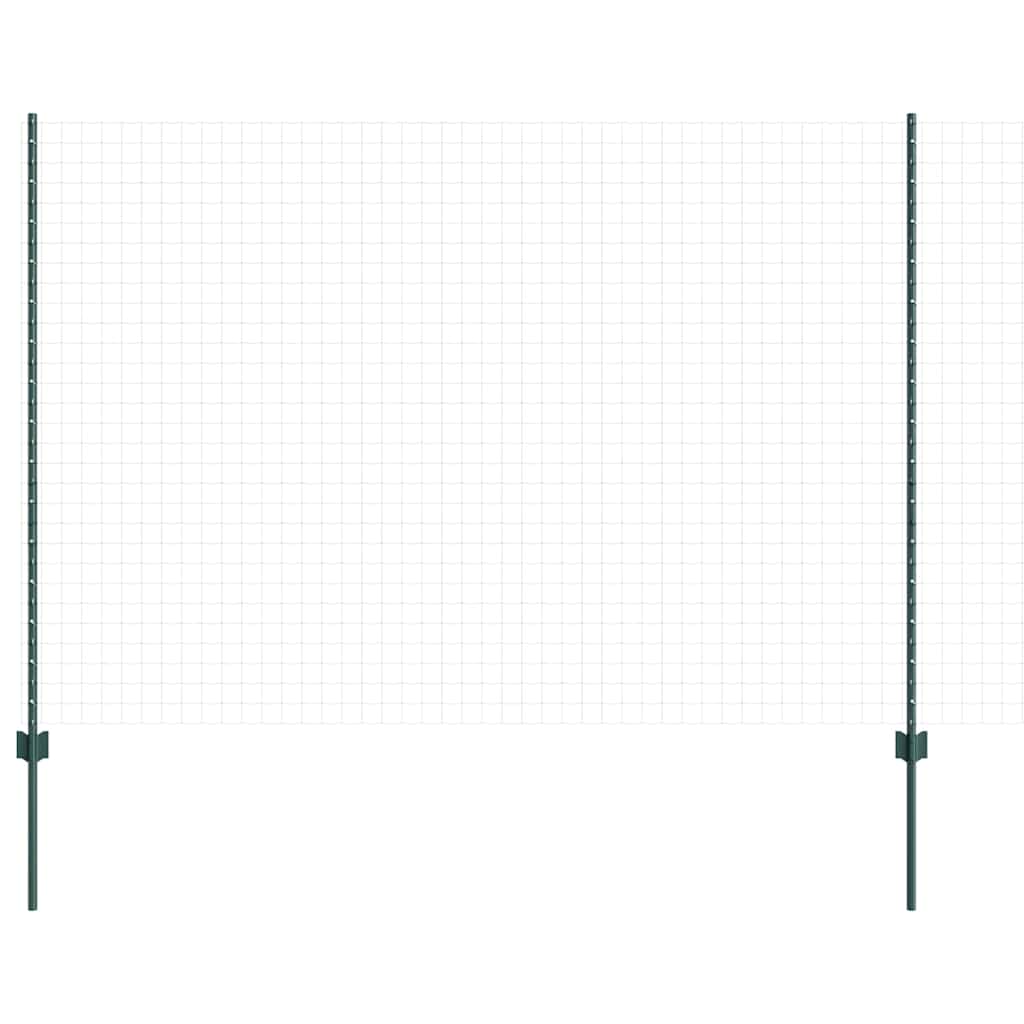 Palo della recinzione 44 pcs Verde 200 cm Acciaio | homemem39
