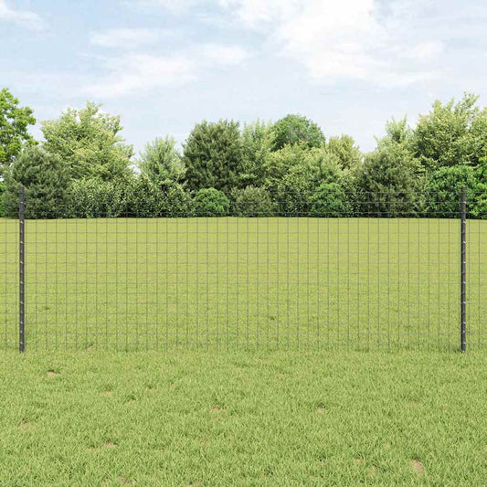 Palo della recinzione 22 pcs Grigio 120 cm Acciaio | homemem39