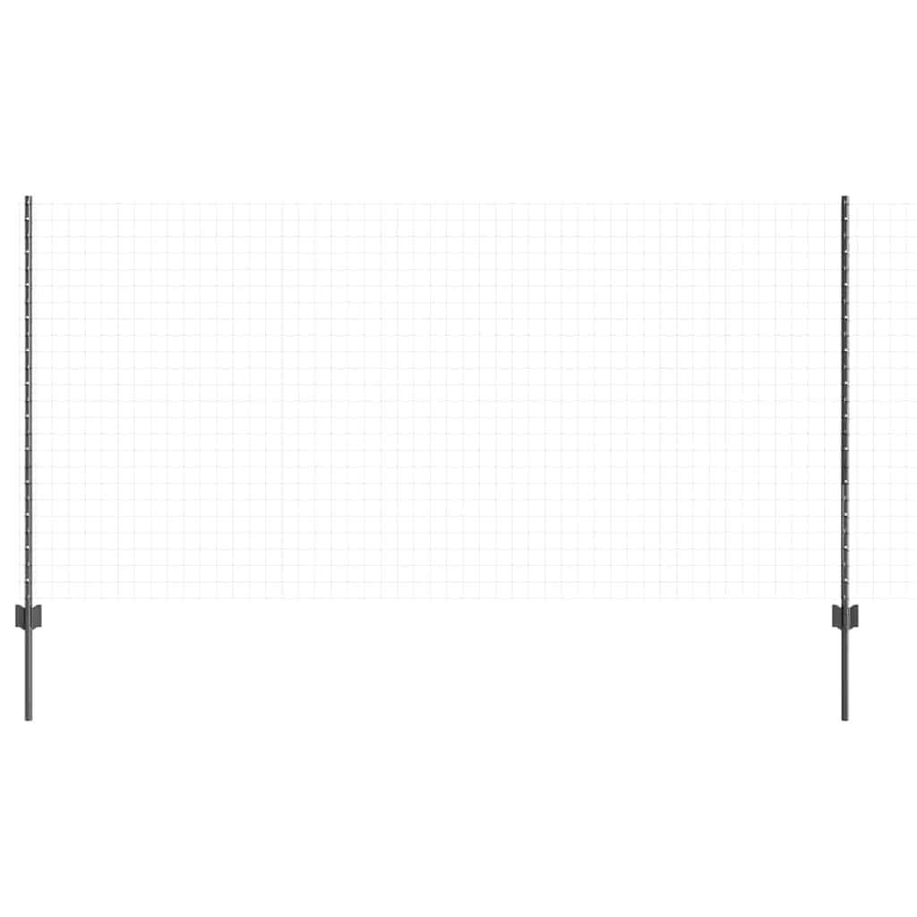 Palo della recinzione 44 pcs Grigio 160 cm Acciaio | homemem39