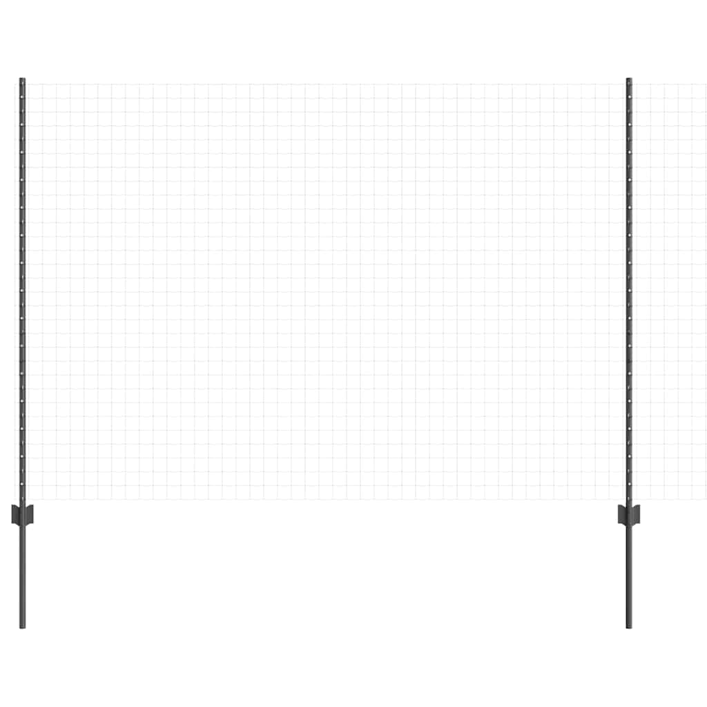 Palo della recinzione 22 pcs Grigio 200 cm Acciaio | homemem39