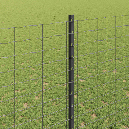 Palo della recinzione 44 pcs Grigio 200 cm Acciaio | homemem39