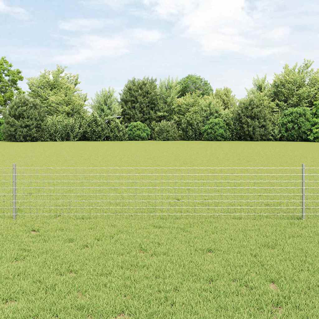 Palo per recinzione interrato 22 pcs Argento 80 cm