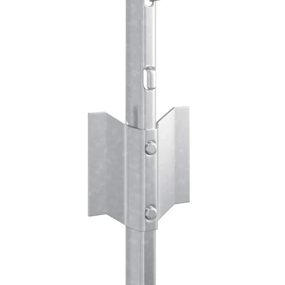 Palo della recinzione 44 pcs Argento 80 cm Acciaio | homemem39