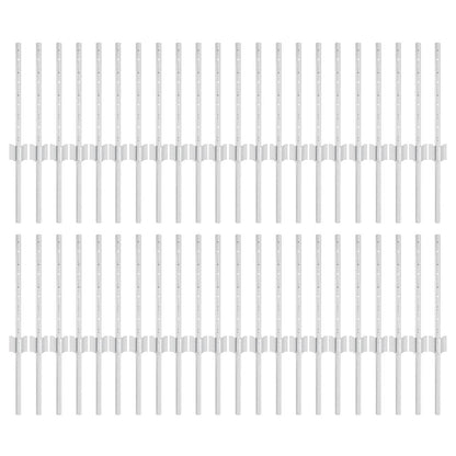 Palo della recinzione 44 pcs Argento 80 cm Acciaio | homemem39
