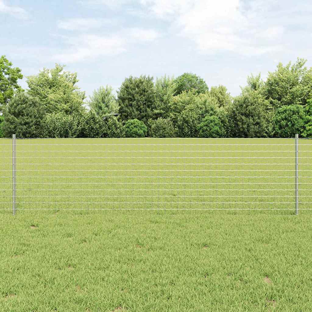 Palo della recinzione 44 pcs Argento 100 cm Acciaio | homemem39
