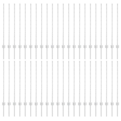 Palo della recinzione 44 pcs Argento 140 cm Acciaio | homemem39