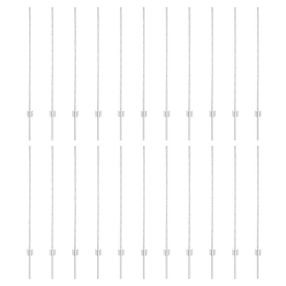 Palo della recinzione 22 pcs Argento 160 cm Acciaio | homemem39