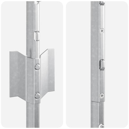 Palo della recinzione 44 pcs Argento 160 cm Acciaio | homemem39