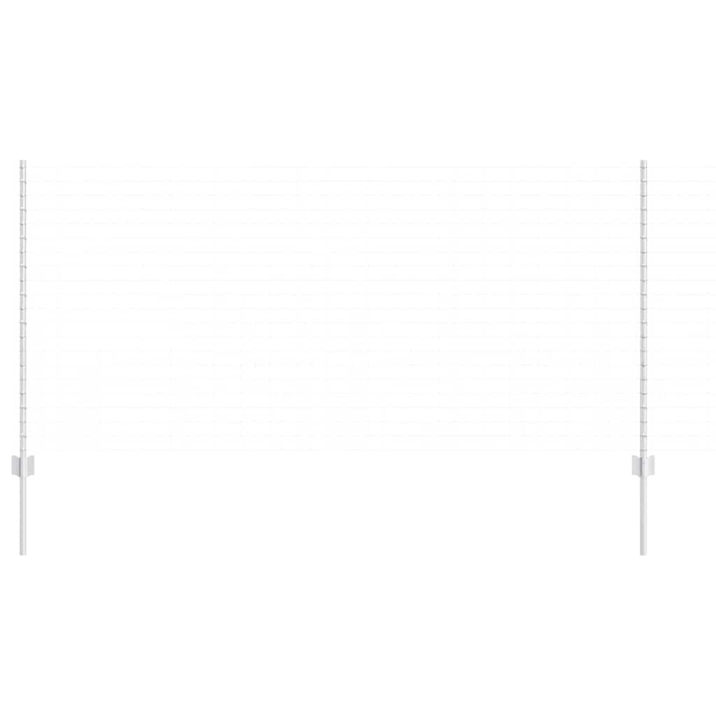 Palo della recinzione 44 pcs Argento 160 cm Acciaio | homemem39