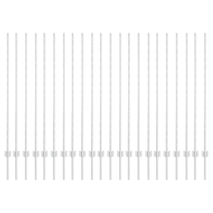 Palo della recinzione 22 pcs Argento 180 cm Acciaio | homemem39