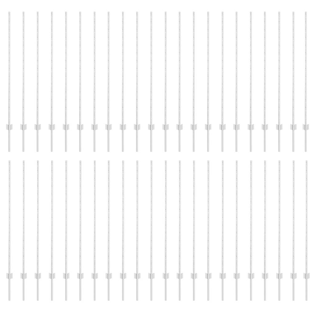 Palo della recinzione 44 pcs Argento 180 cm Acciaio | homemem39