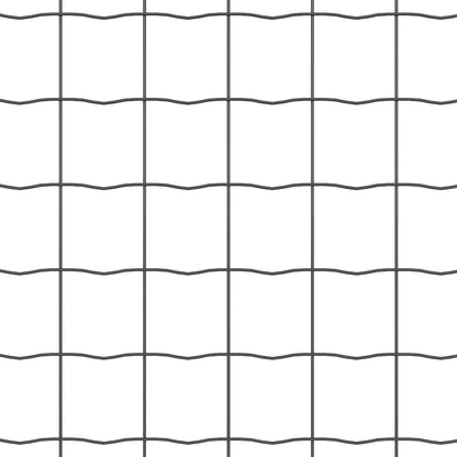 Recinzione con Posto Grigio 0,6 x 50 m Acciaio e PVC