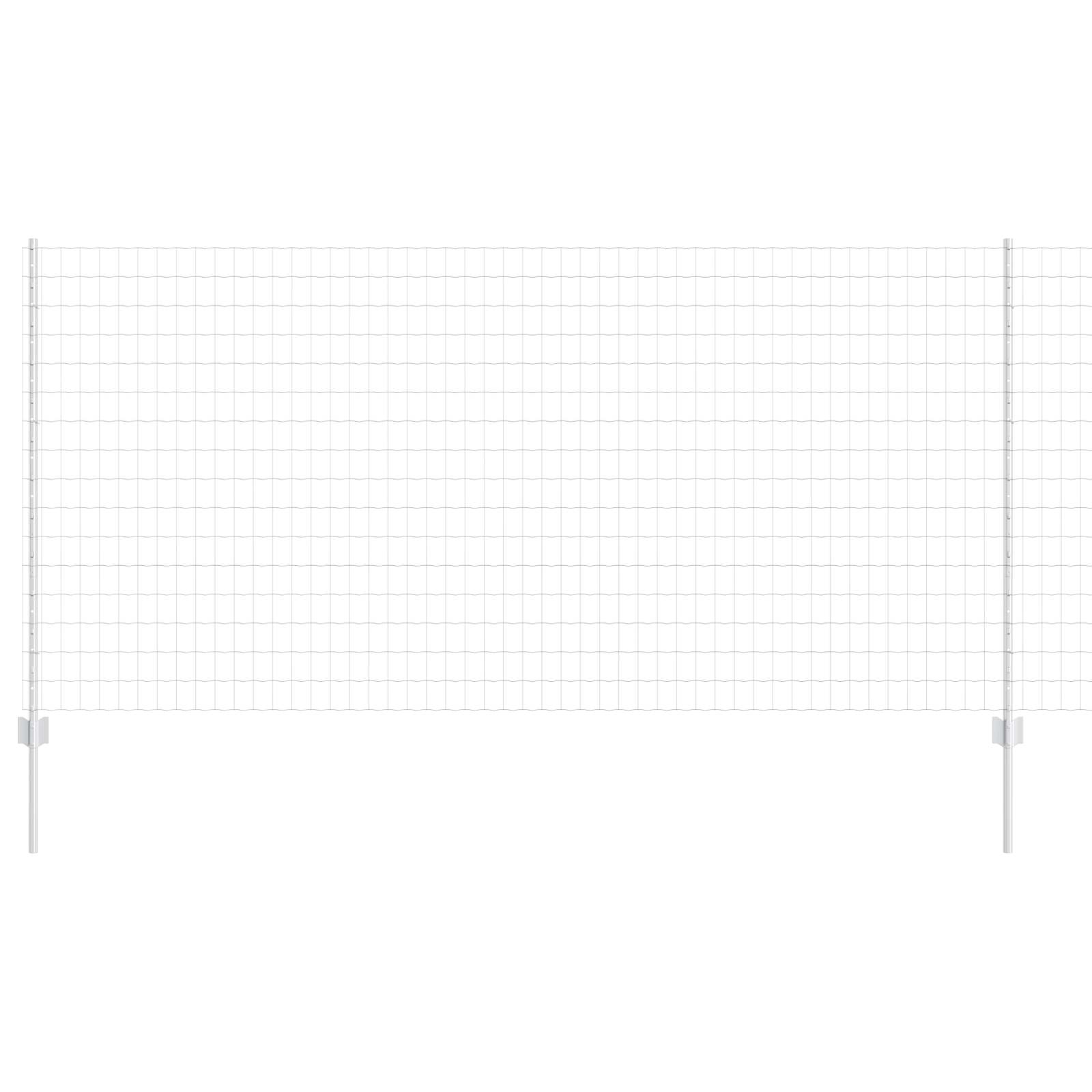 Recinzione con Posto Argento 1,2 x 10 m Acciaio | homemem39