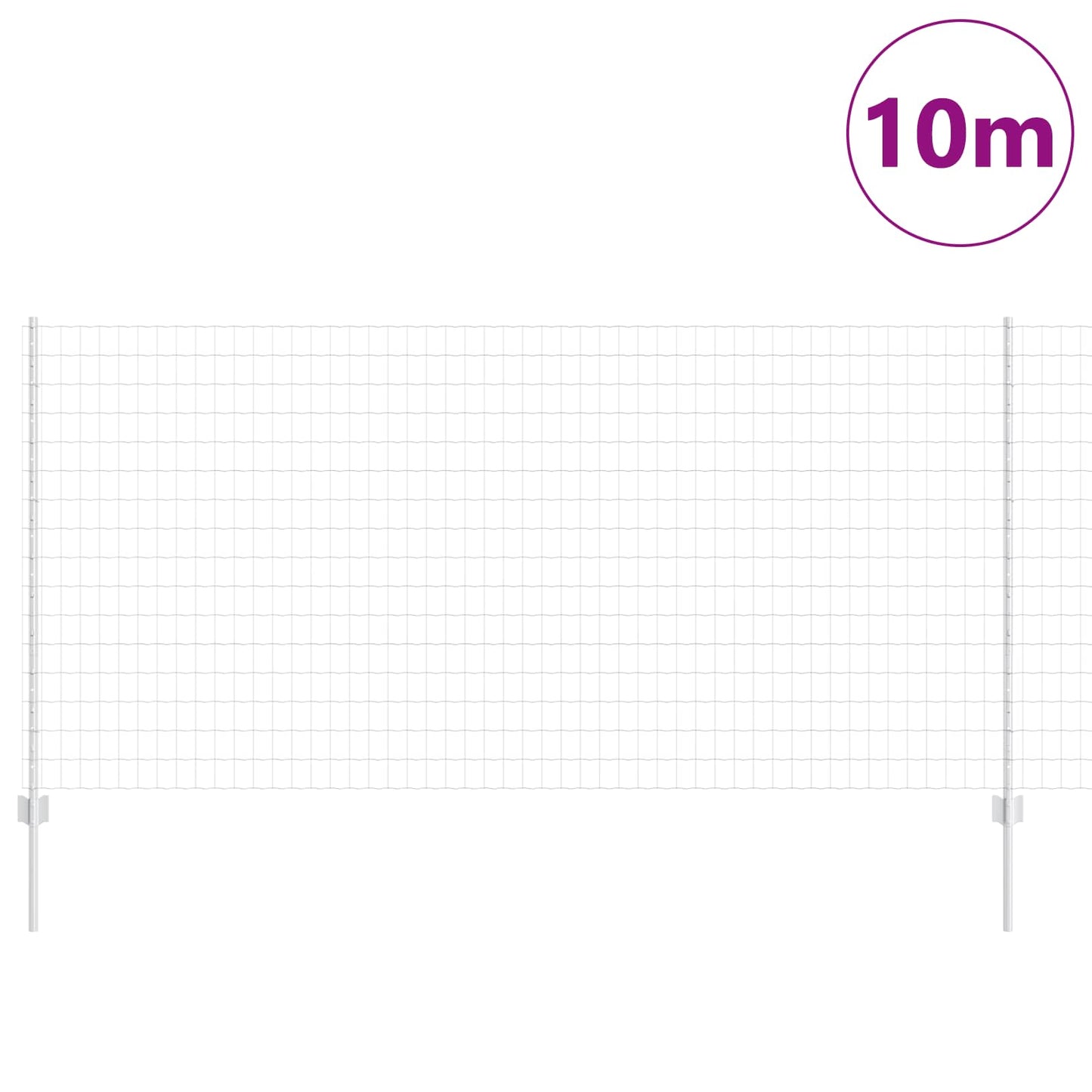 Recinzione con Posto Argento 1,2 x 10 m Acciaio | homemem39
