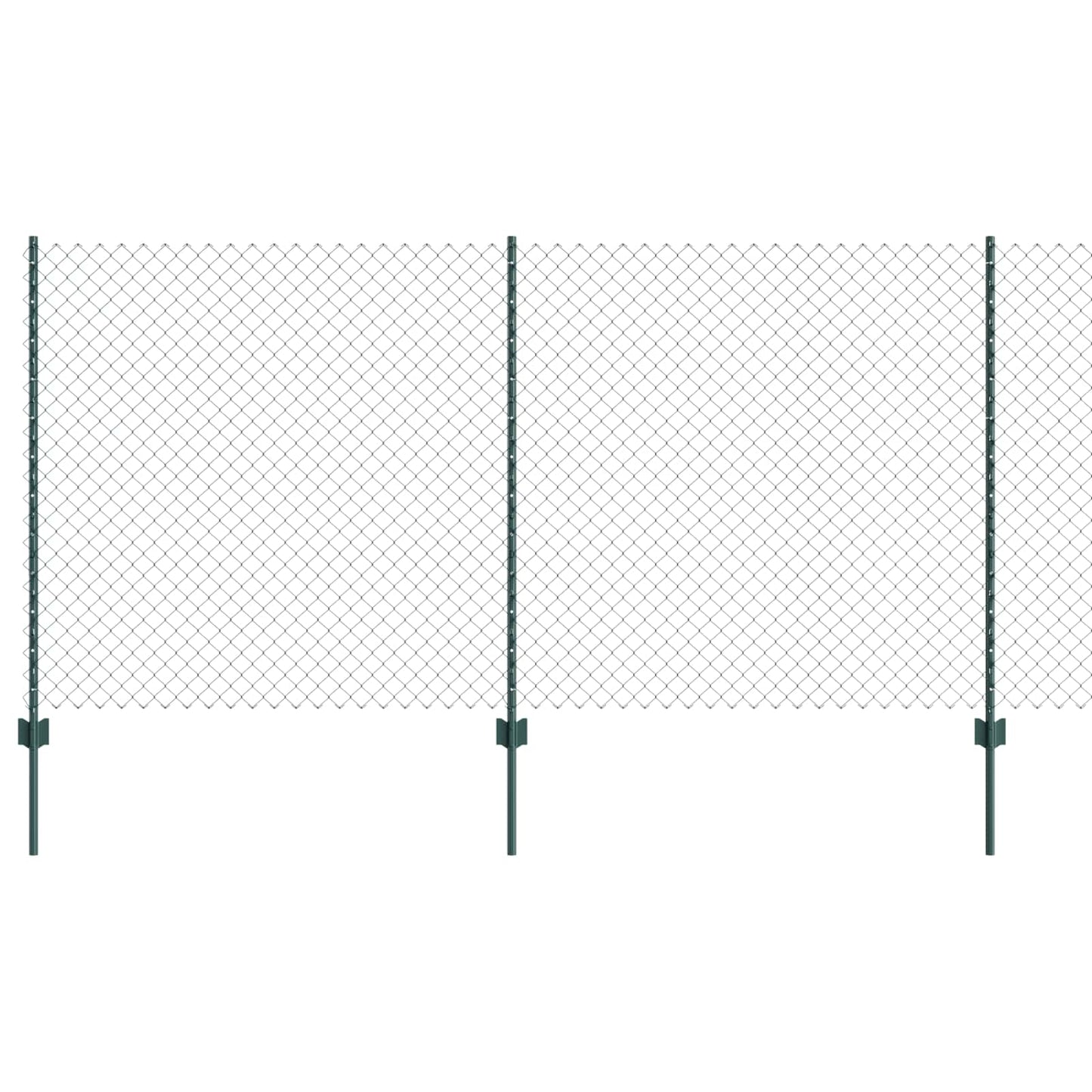 Recinzione a maglie metalliche con palo 10 x 1,2 m (P x A)