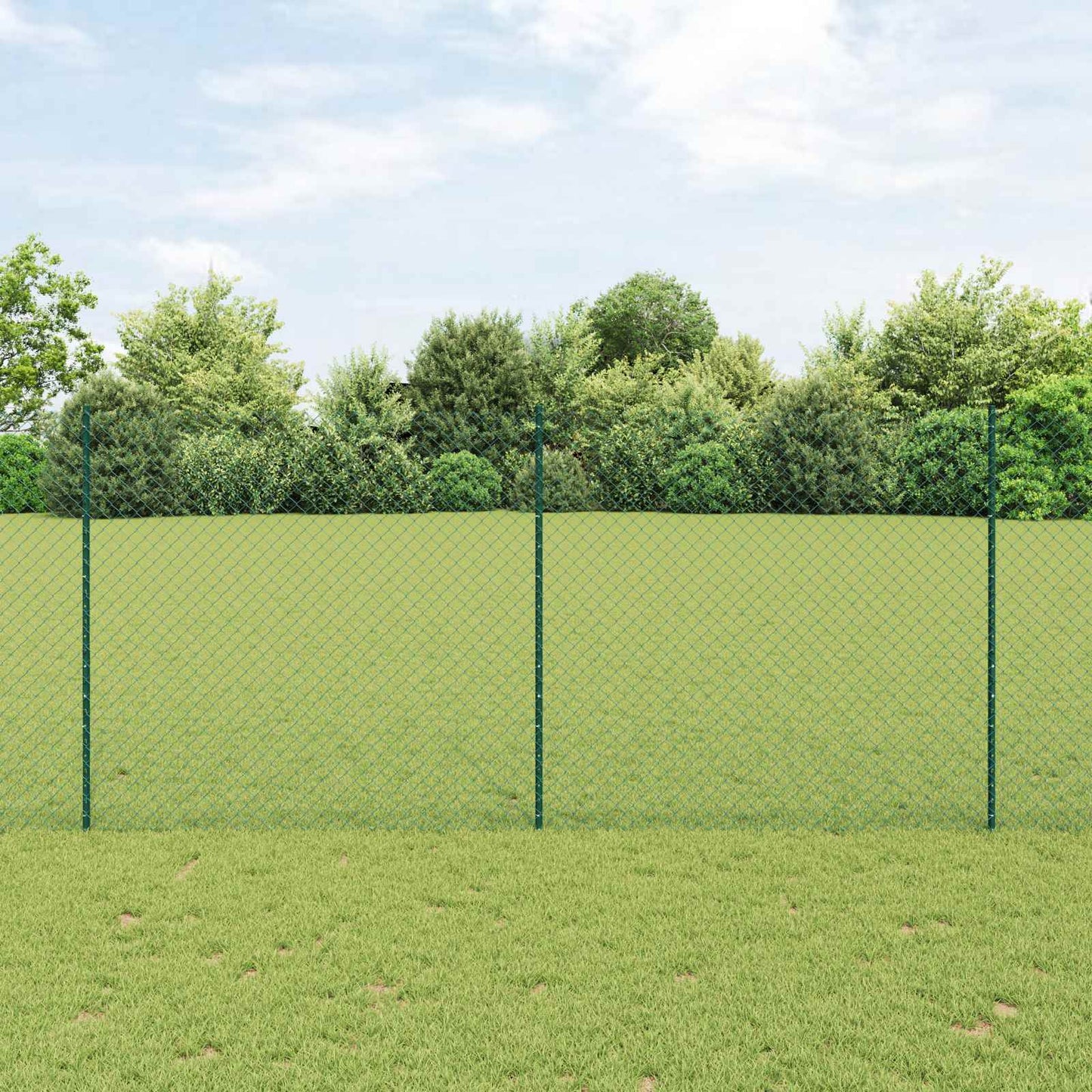 Recinzione a maglie metalliche con palo 10 x 1,4 m (L x H)