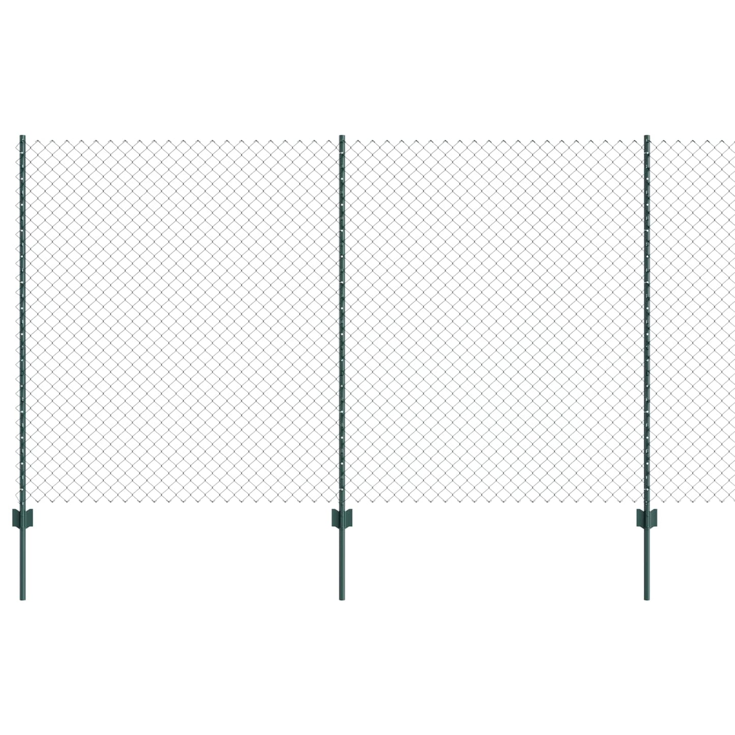 Recinzione a maglie metalliche con palo 10 x 1,4 m (L x H)