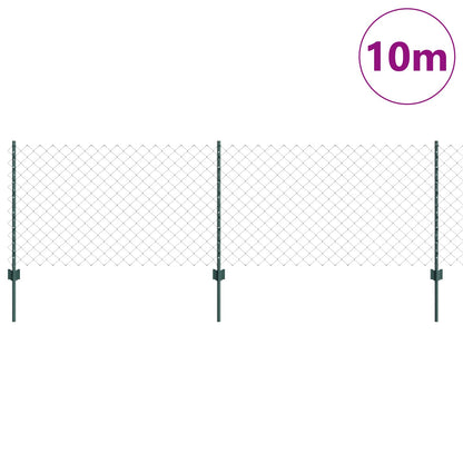 Recinzione a maglie metalliche con palo 10 x 0,8 m (L x H)