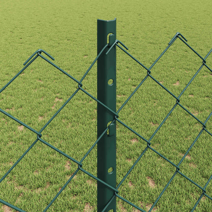 Recinzione a maglie metalliche con palo 25 x 1,2 m (P x A)