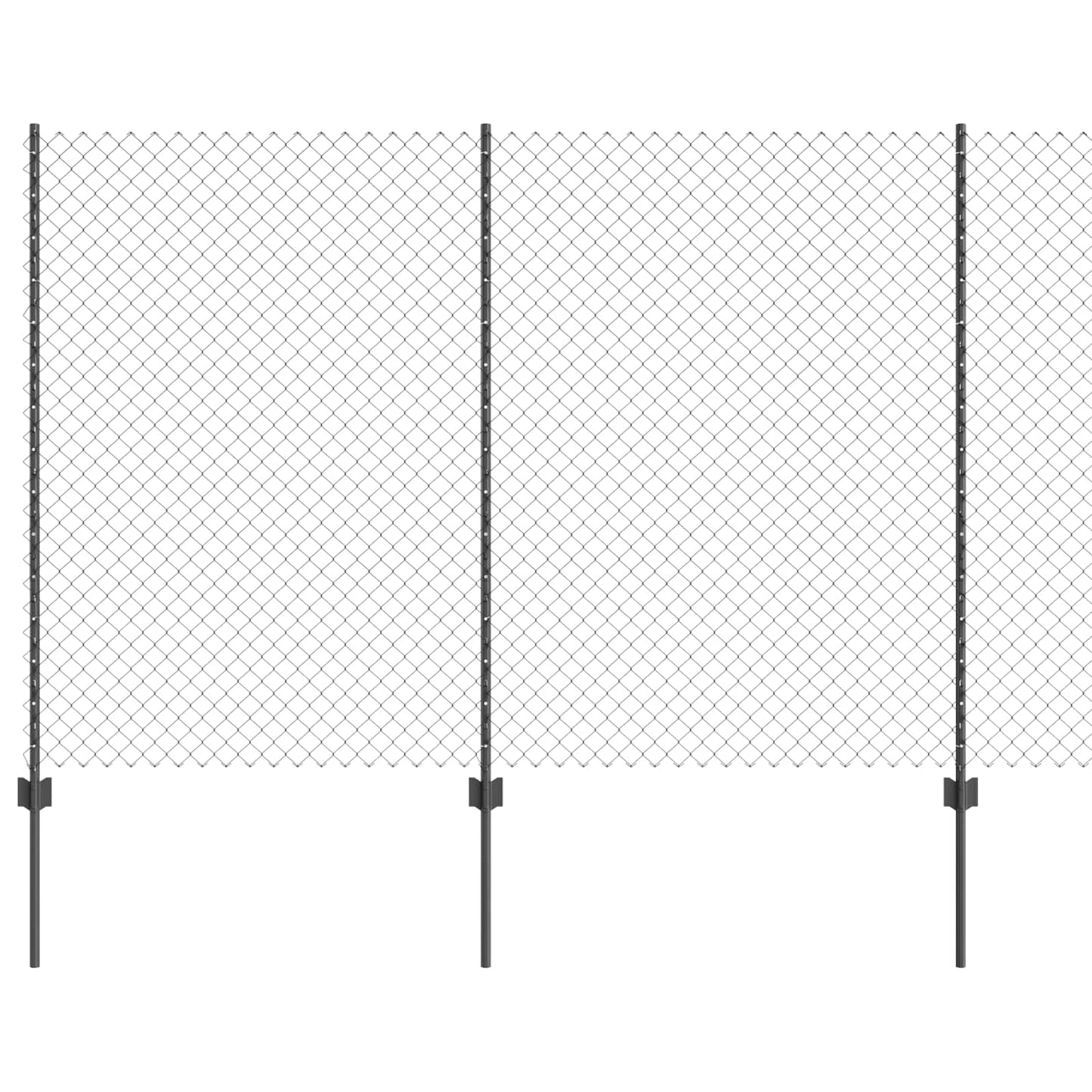 Recinzione a maglie metalliche con palo 10 x 1,6 m (L x A)